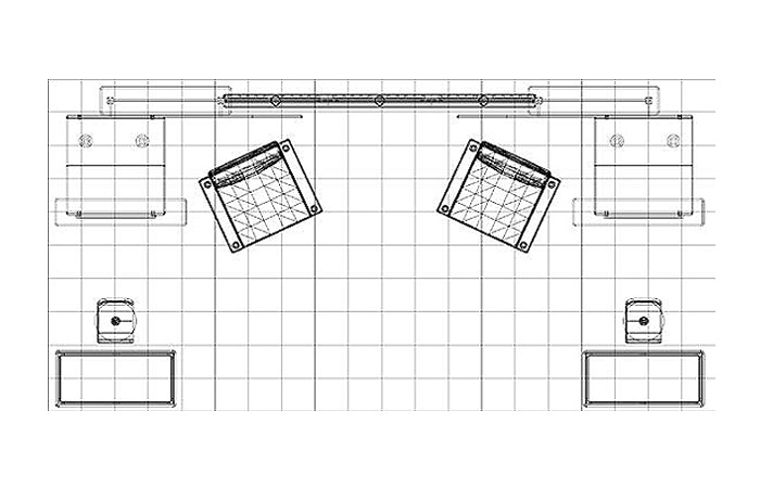 20' Pueblo SEG Backlit and Tubular Rental Exhibit w/ Kiosks and Counters (RT86538)