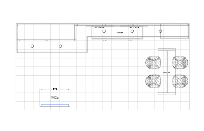 20' Ortonville Rental Display w/ Down-Lit Canopy and Integrated AV (RT88873)