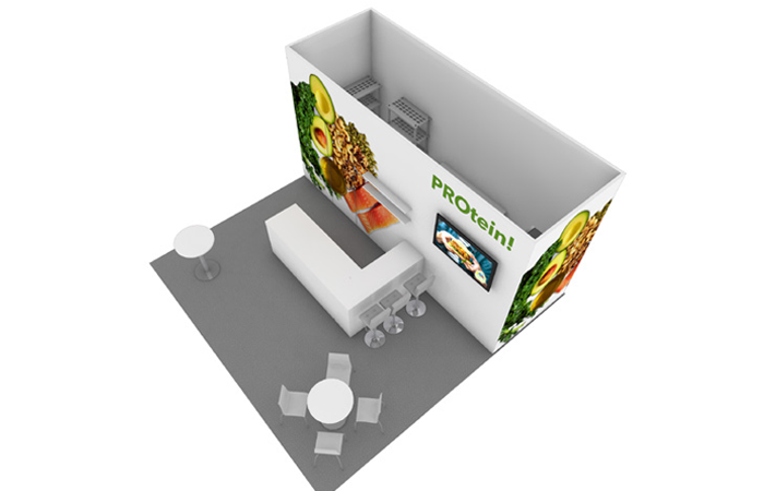 20' Leadville Rental Island Exhibit w/ Presentation Area and Storage (RT87653)