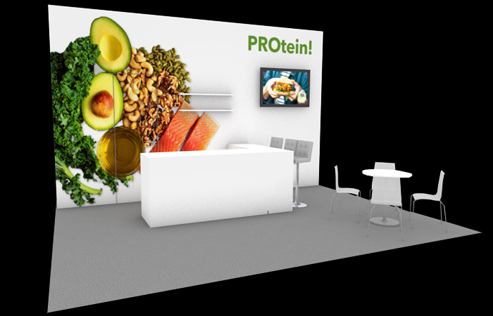 20' Leadville Rental Island Exhibit w/ Presentation Area and Storage (RT87653)