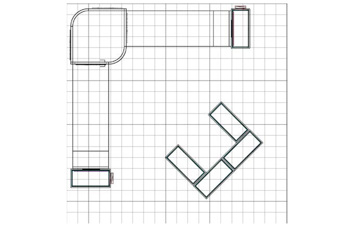 20' Lamar Rental Island w/ Storage Tower, EdgeLit Workstations & Counter (RT89163)