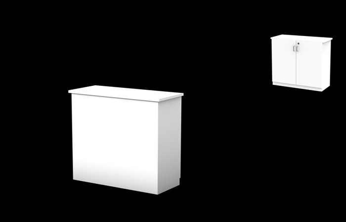 Dove 40" Rectangular Backlit Rental Counter (RTCT207)