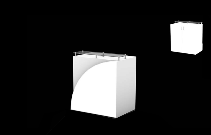 Drongo 40" Rectangular Backlit Rental Counter (RTCT216)