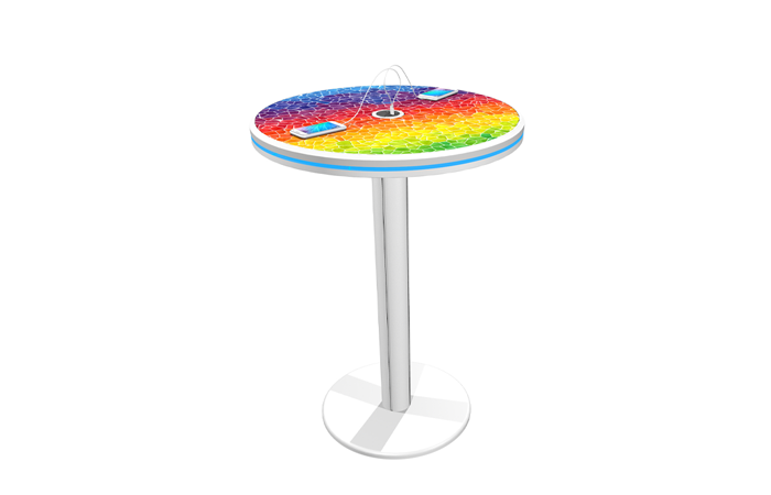 Round Bar Table with Charging Station (RT0806N)