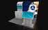 10' x 10' Custom Backlit Display w/ Touchscreen Kiosk and Locking Storage (ID0517)