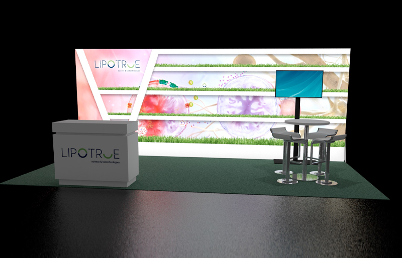 10' x 20' Backlit LightWall Display w/ Reception Counter and Meeting Area (ID0530)