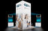 20' x 20' DesignLine Island Exhibit w/ Walk-In Storage and Backlit Kiosks (ID0565)