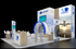 20' x 30' Custom Island Exhibit w/ Architectural Back Wall and Product Feature Display (ID0583)