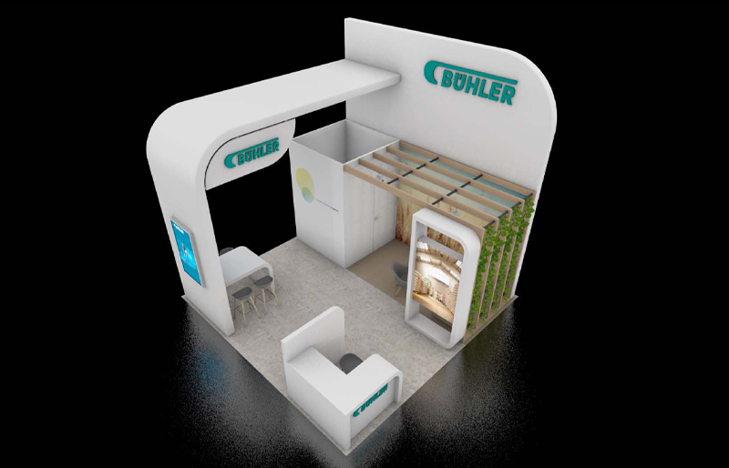 20' x 20' Scalable Custom Tubular Exhibit w/ Video Wall and Meeting Areas (ID0599)