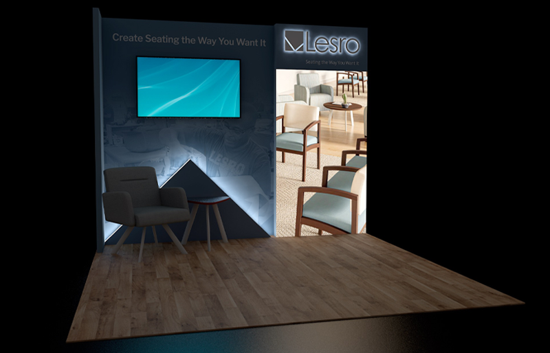 10' x 10' Scalable DesignLine Display w/ Dimensional Accent Lighting (ID0616)