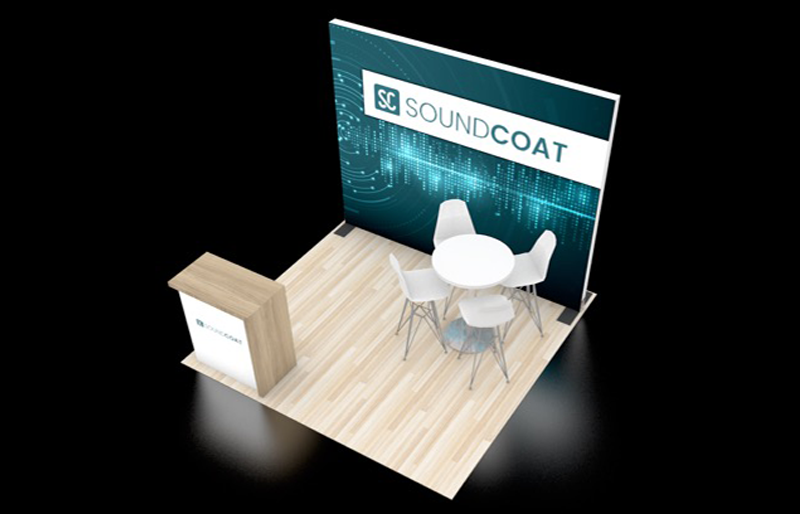 10' x 10' Scalable Backlit DesignLine Display w/ Meeting Area and Reception Counter (ID0620)