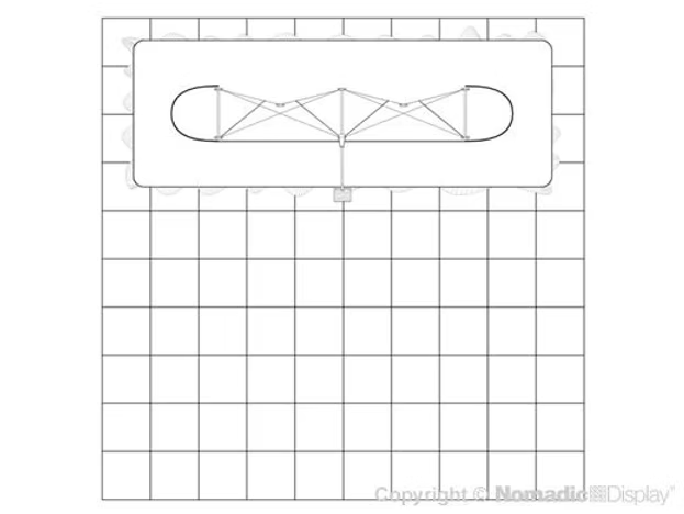 7' Instand Flat Magnetic Inkjet Tabletop Pop-up w/ Endcaps (AB1014N)