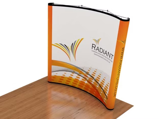 8' Instand Curved Magnetic Pop-up Display w/ Endcaps (AB2015N)