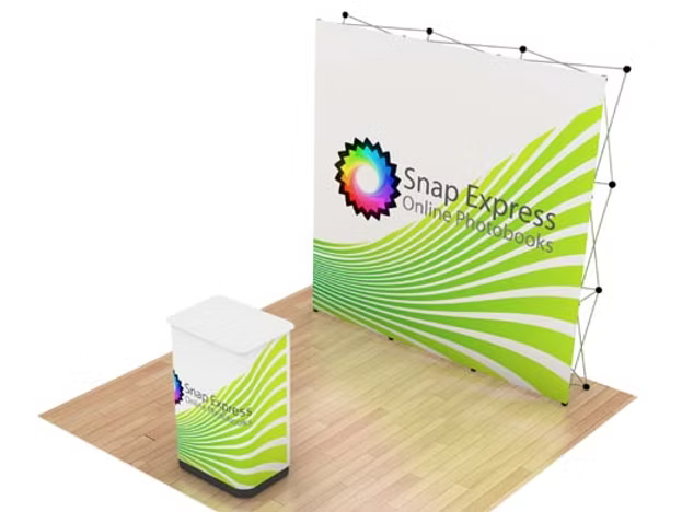 8' FabriMural Velcro Tension Fabric Pop-up w/ Counter (AB2049N)