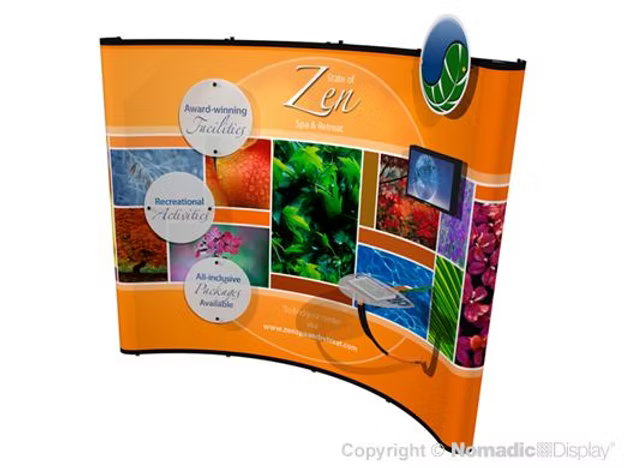 10' Instand Enhancement Curved Pop-up w/ Accessories (DL9093N)