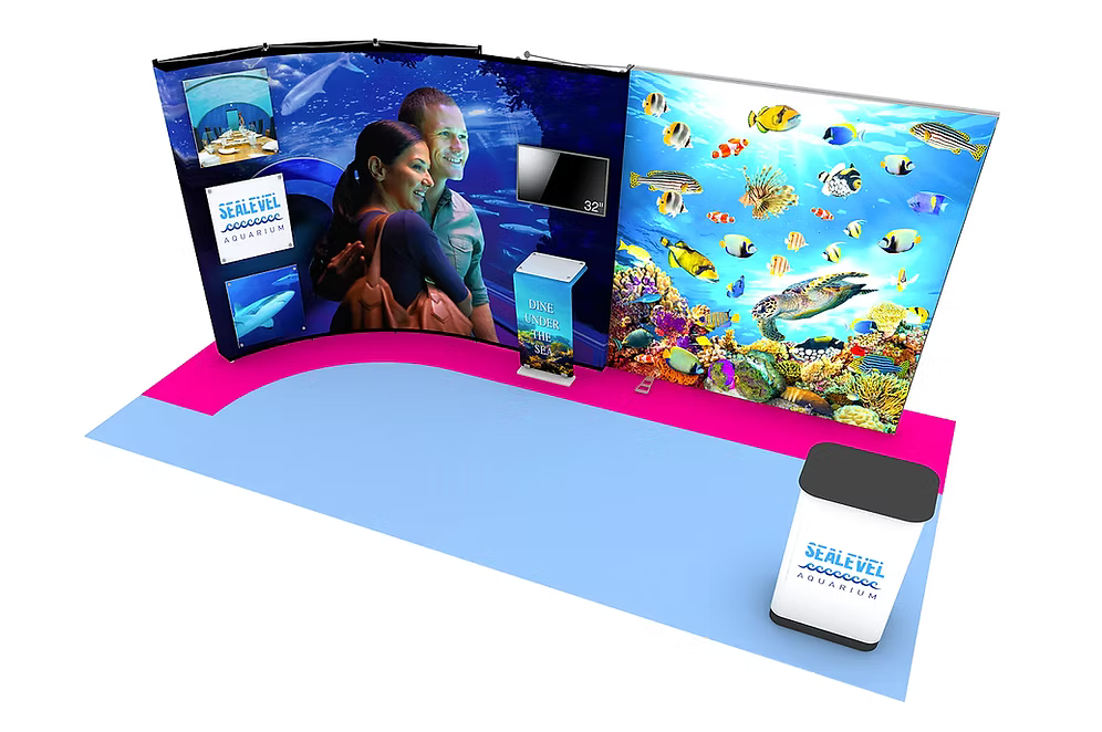 20' Instand Pop-up LightWall Backlit Portable Display w/ Accessories (DL11742N)
