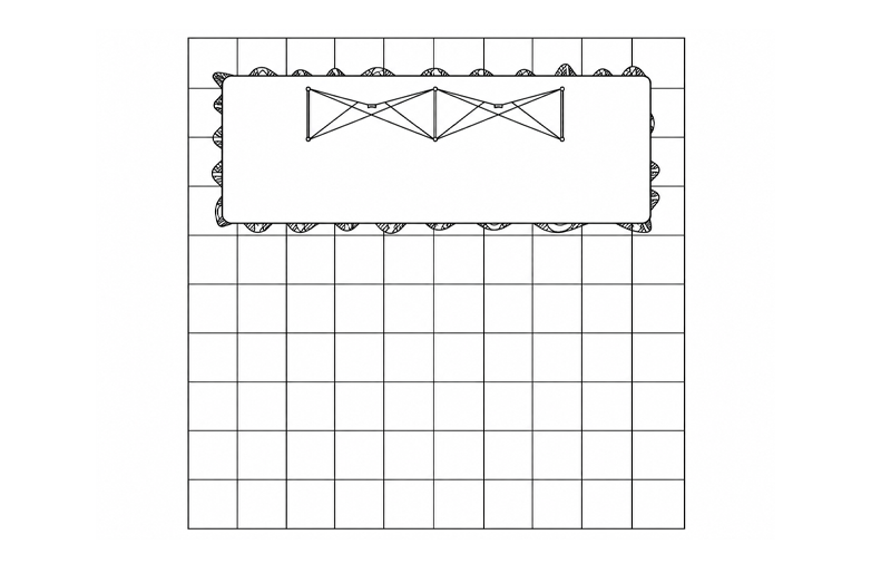 5' FabriMural Velcro Tension Fabric Tabletop Pop-up w/ Endcaps (AB1009N)