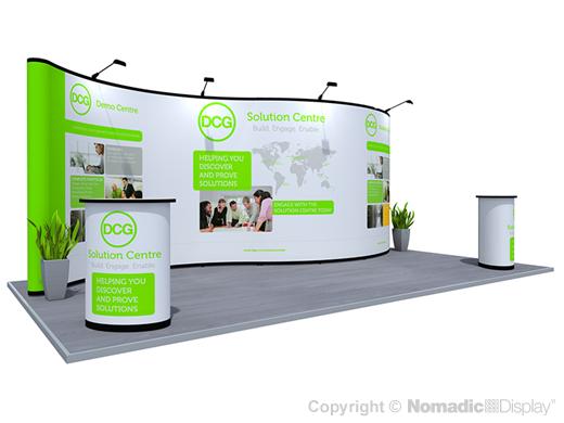 20' Instand Serpentine Pop up Display